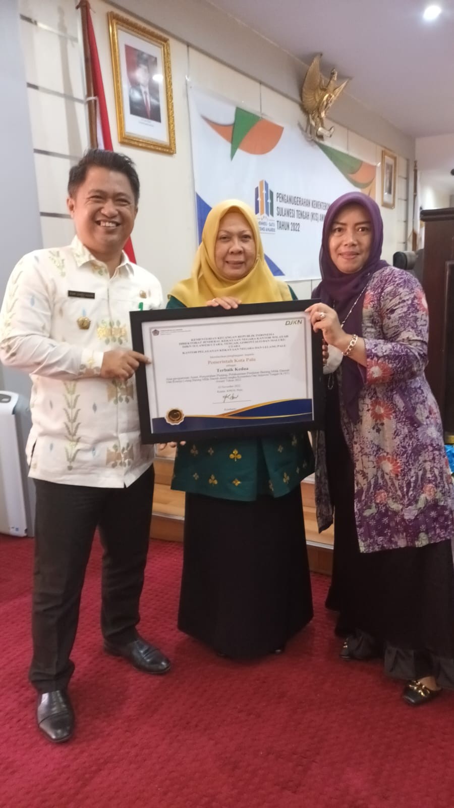 Pemerintah Kota Palu Raih Penghargaan Terbaik Ke-2 KAIST Award Tahun 2022